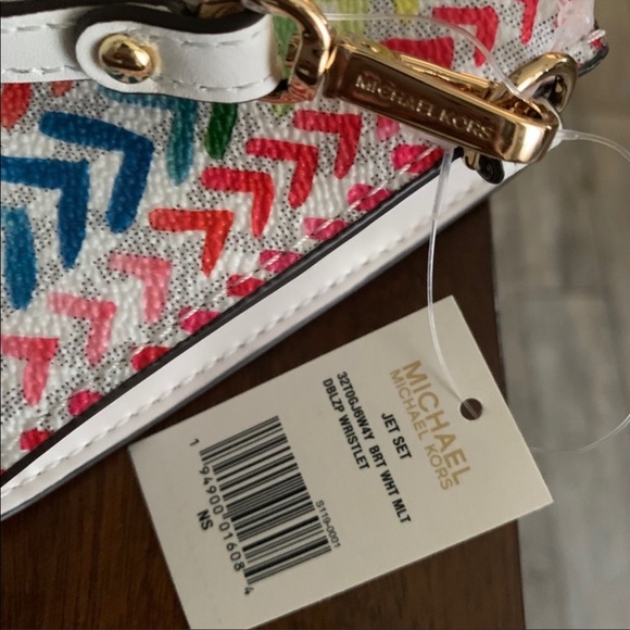 New Mk double zipper wallet/wirstlet/phone holder - Picture 6 of 7